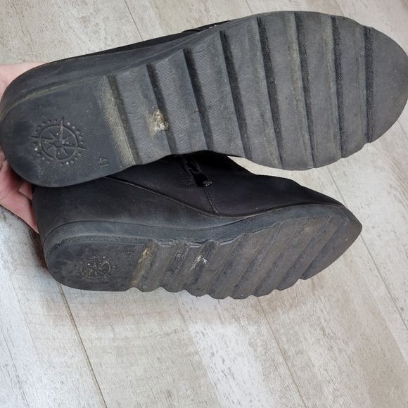 Bussola Loni Black Leather Nubuck Ankle Bootie Size 41 - Picture 7 of 8